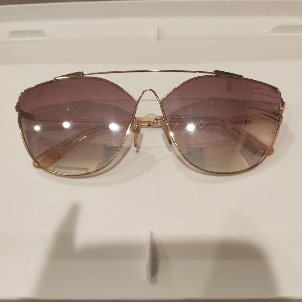 Tom Ford Jacqueline-02 Cat Eye Sunglasses Gradient Mirror Lenses